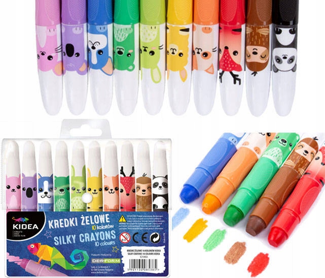 KREDKI ŻELOWE 10KOL KIDEA 5385