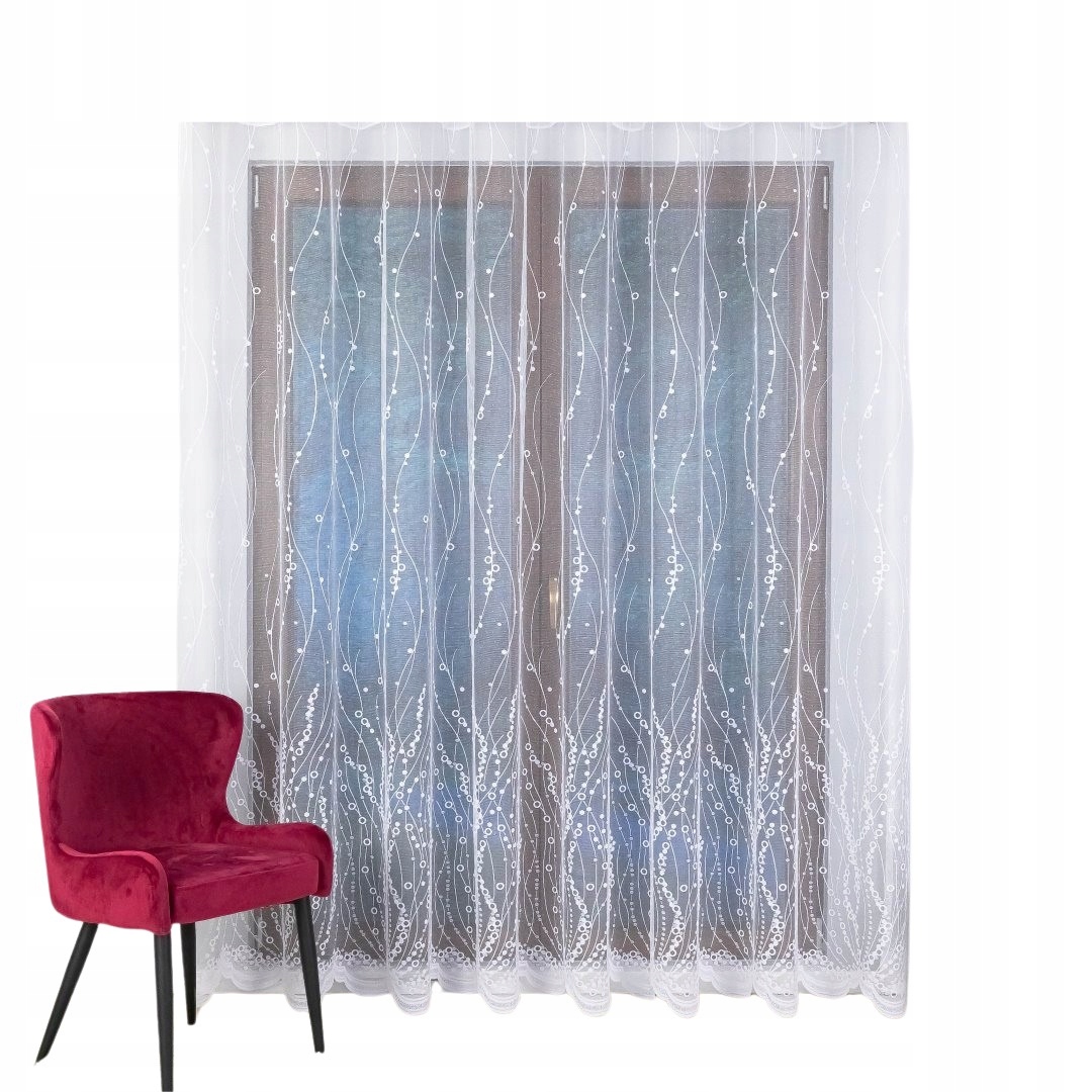 Hotová Záclona S Páskou, Výrobek Polský Originální Vzor 150x225