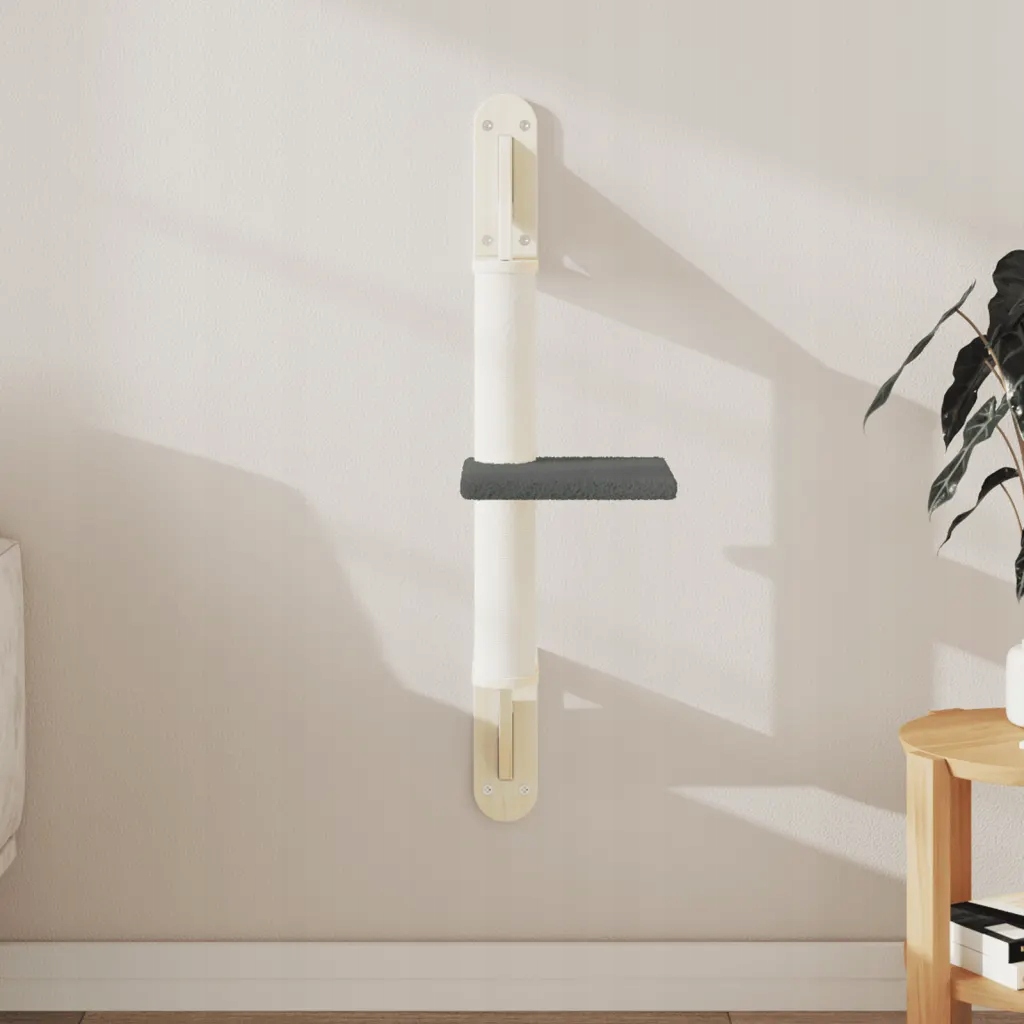 Levně Petrashop Nástěnné škrabadlo pro kočky se sloupkem tmavě šedé 85,5 cm Šedá