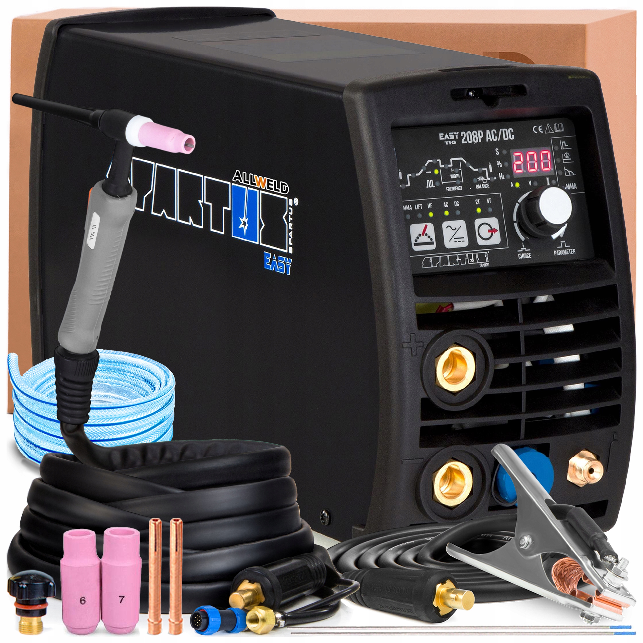 Svářečka Spartus Easytig 208P Ac/dc Hf Lift Puls Mma 230V 200A Pro Hliník