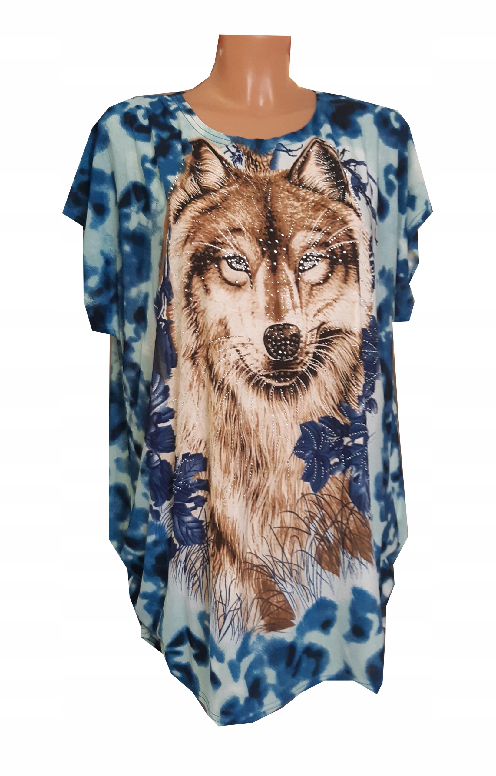 

Bluzka Tunika panterka wilk cyrkonie XL/XXL