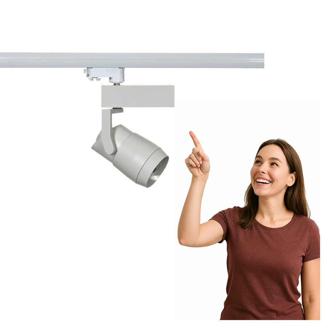 Koľajnicový Led reflektor Void 18W 4000K biely Italux