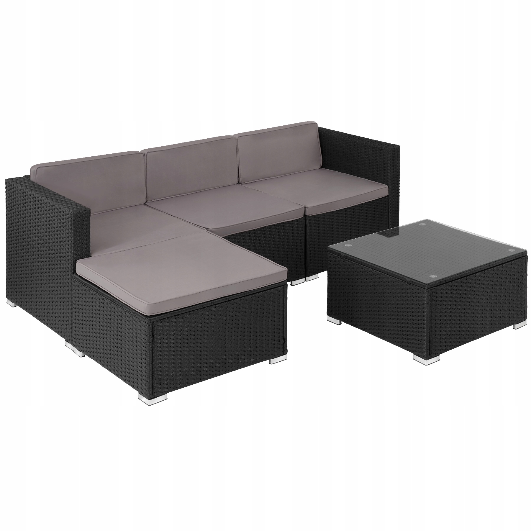 

Zestaw wypoczynkowy Lignano czarny 404786