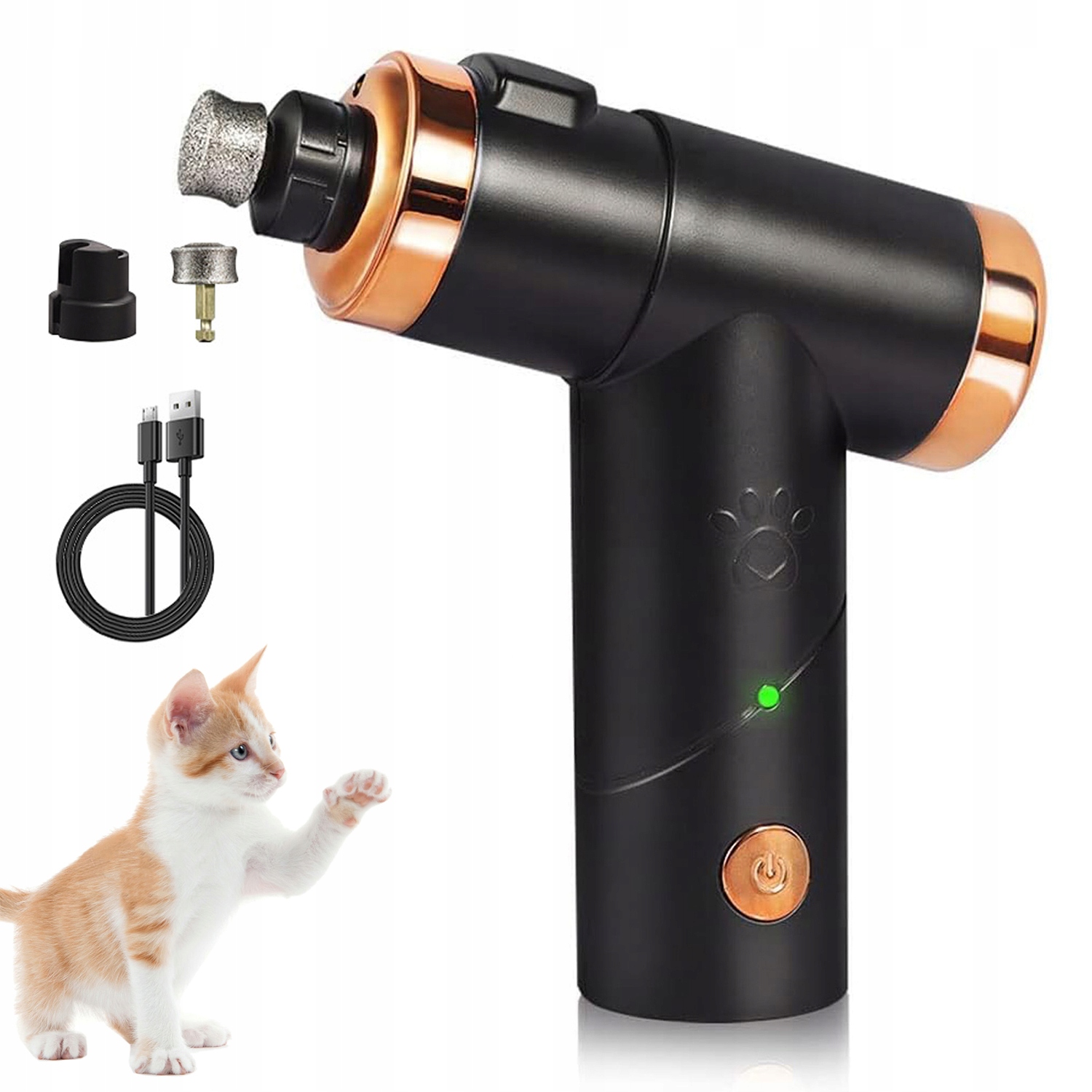 Levně Elektrický Pilník Frézka Na Drápky Pro Psa, Kočku, Led, Usb, Akumulátorová, Výkonná