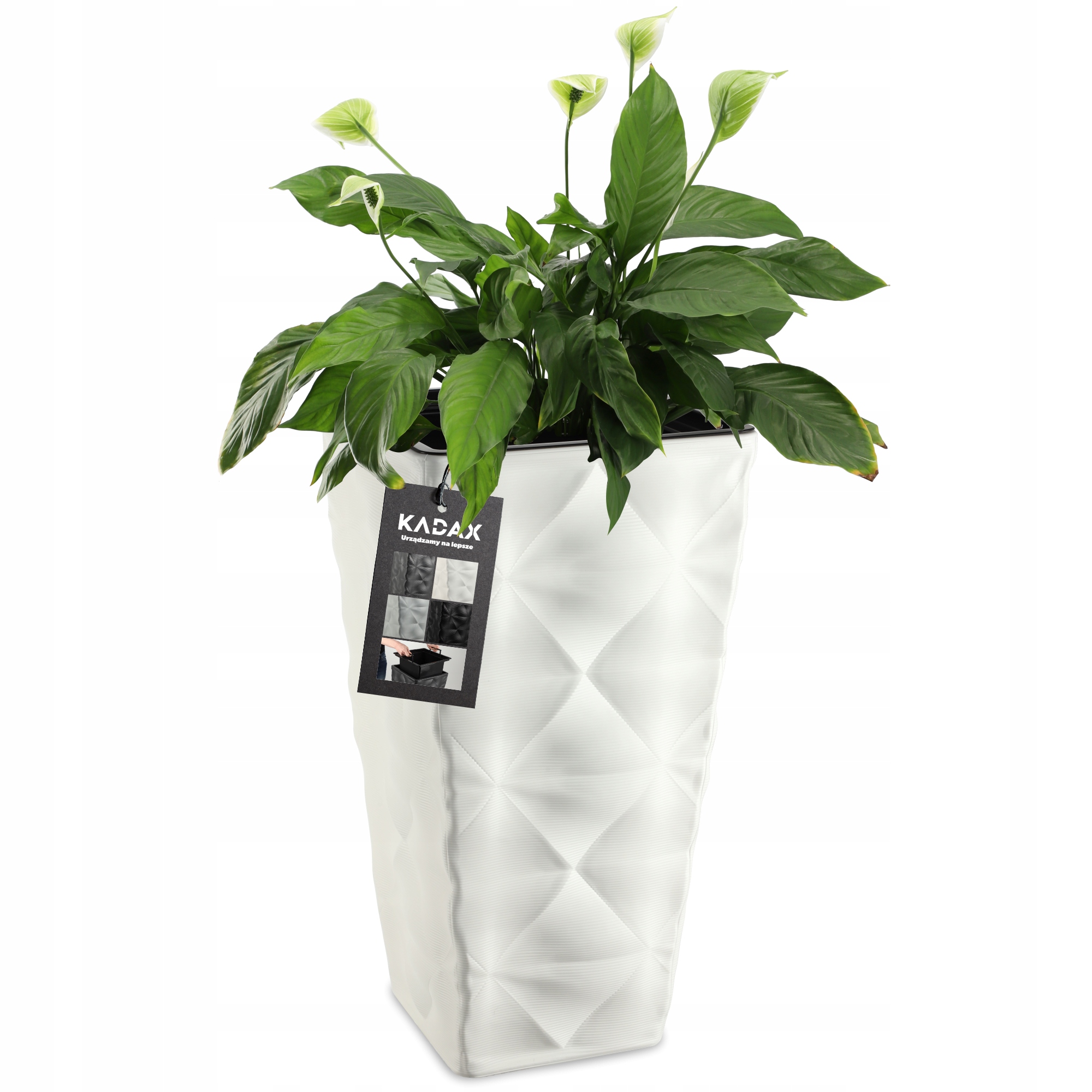 

Doniczka Donica Wkład Osłonka Kwiaty Biała 75cm