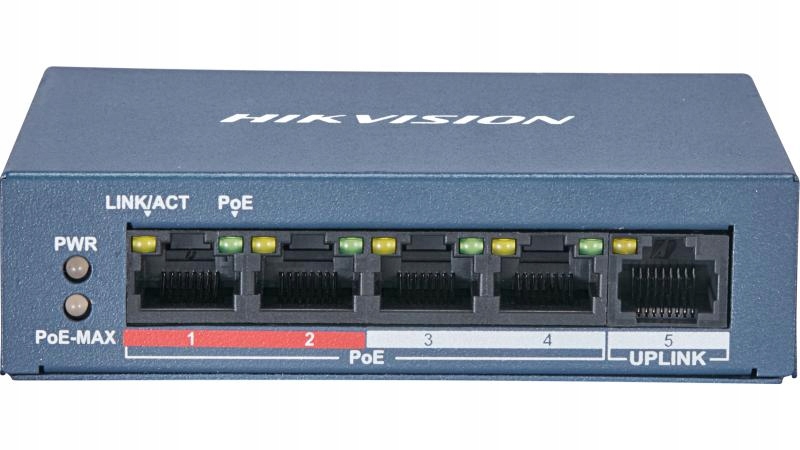Hikvision DS-3E0105P-E/M(B) 4portový Fast Ethernet Nespravovaný Poe Switch
