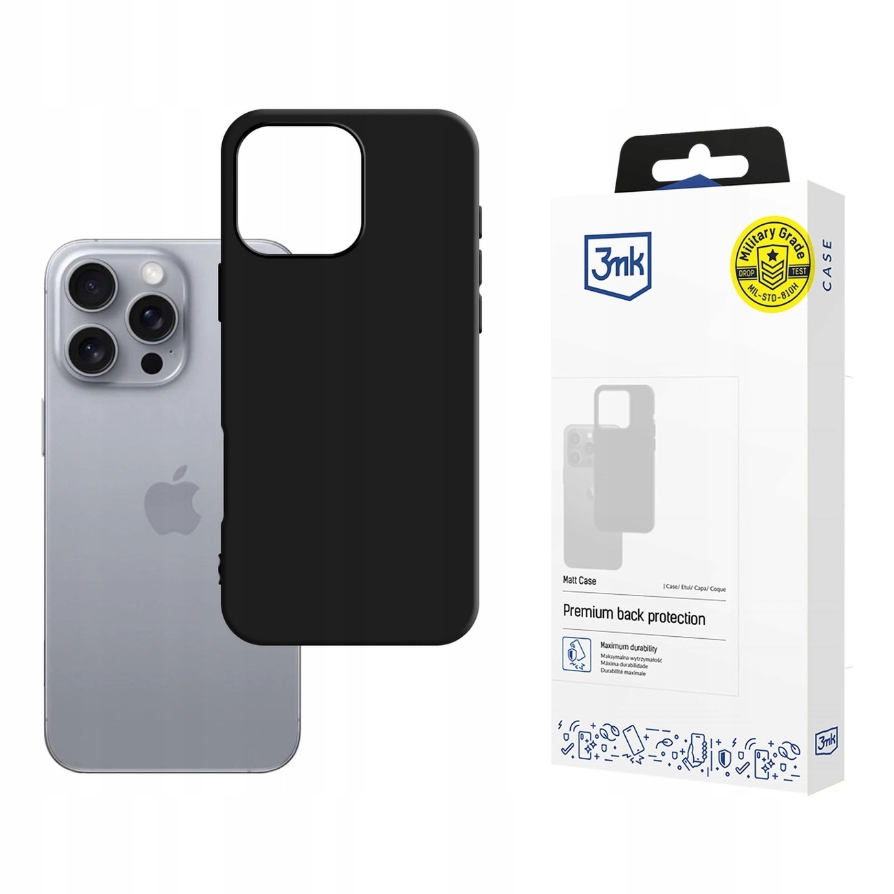 Etui 3mk Matt Case na iPhone 16 Pro czarne