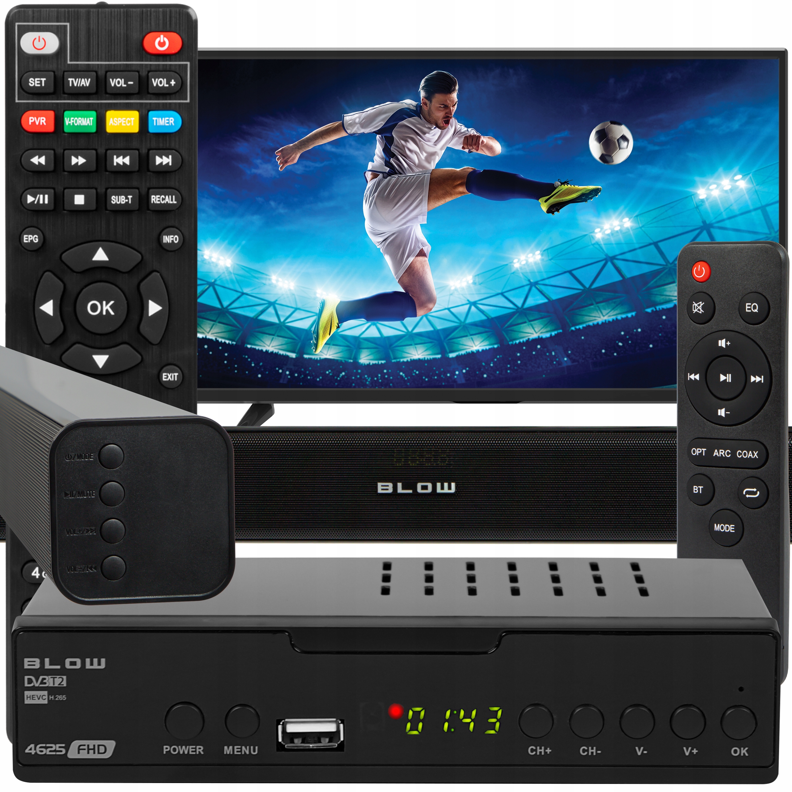 Tuner Dekodér DVB-T2 Pozemnej Tv H.265 Hevc Full Hd Hdmi Pilot Soundbar