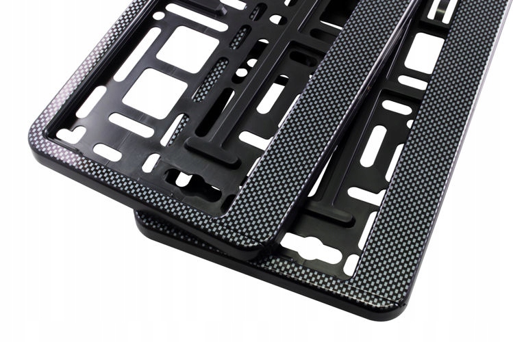 Ramki Pod Tablice Rejestracyjne Carbon 2SZT