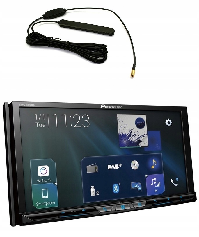 Pioneer AVH-Z9200DAB autorádio Wi-Fi CarPlay Android anténa Dab+