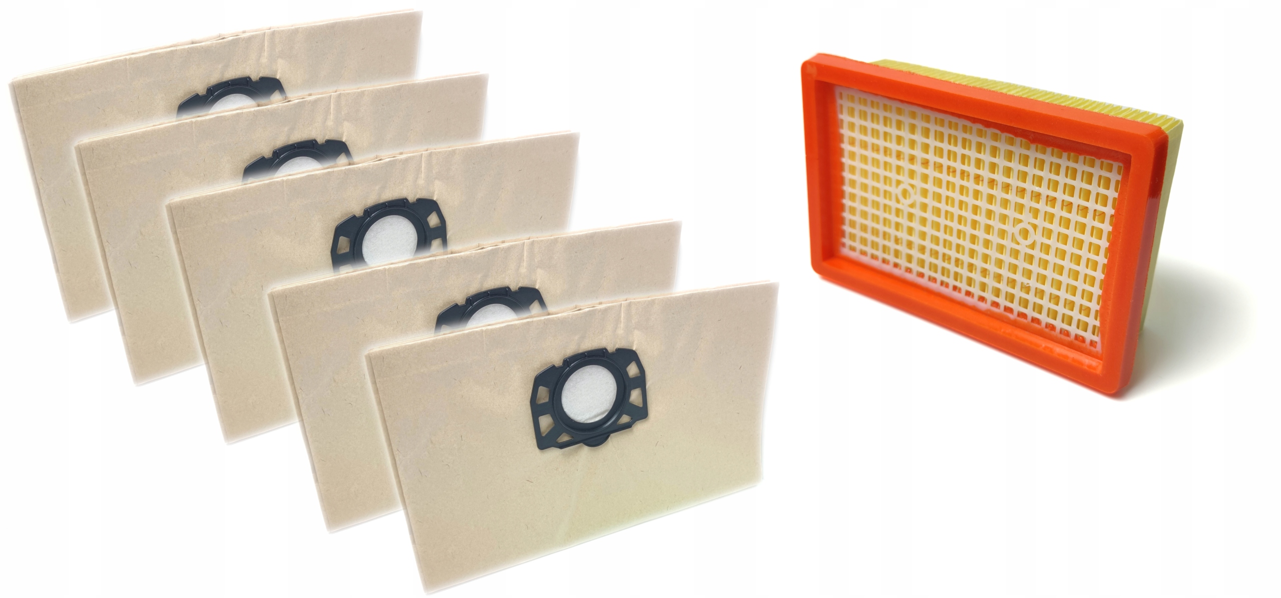 

5x Worek papierowy filtr do Karcher WD4 WD5 WD6