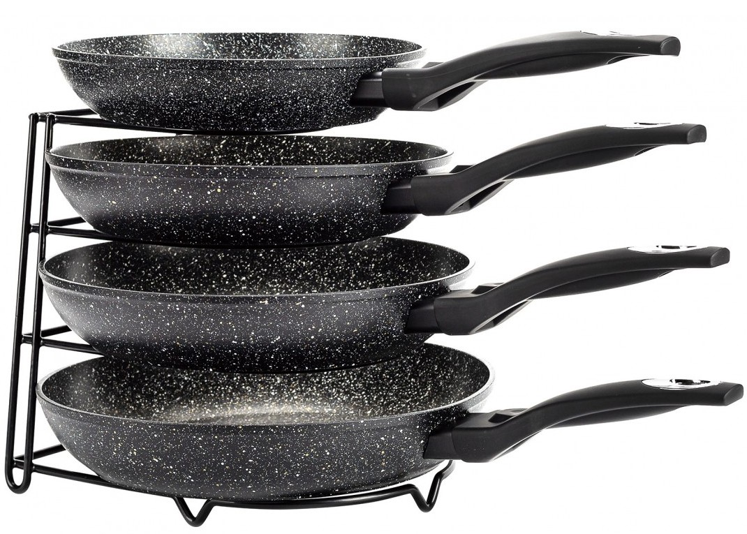 Stojak ORGANIZER PATELNIE Przechowywania Patelni