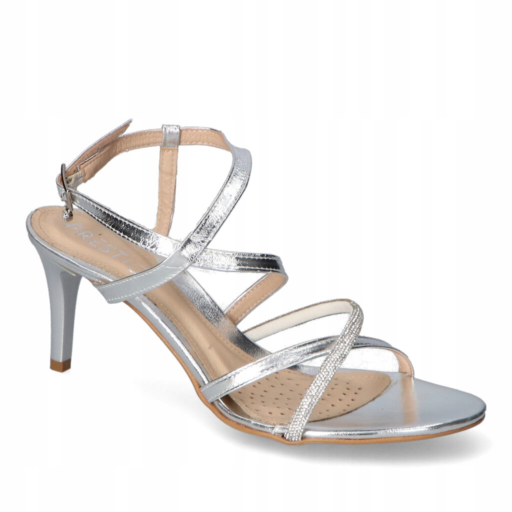 Sandály Prestige 2096/SZP/SR-LICO/CEK Stříbrné lico 38