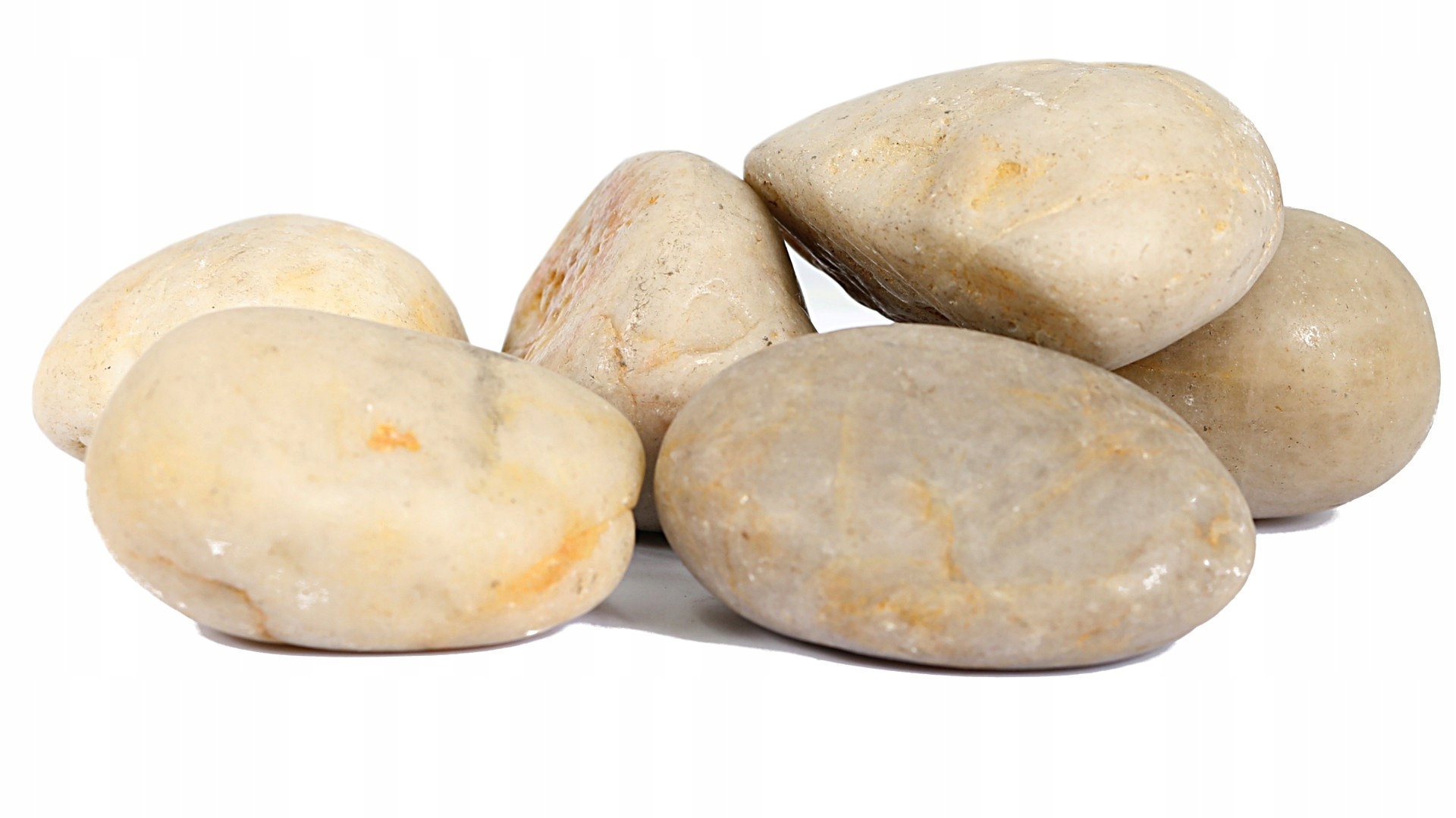 Duże kamienie rzeczne naturalne BIAŁE, dekoracja do lasów w szkle 6-9cm/1kg