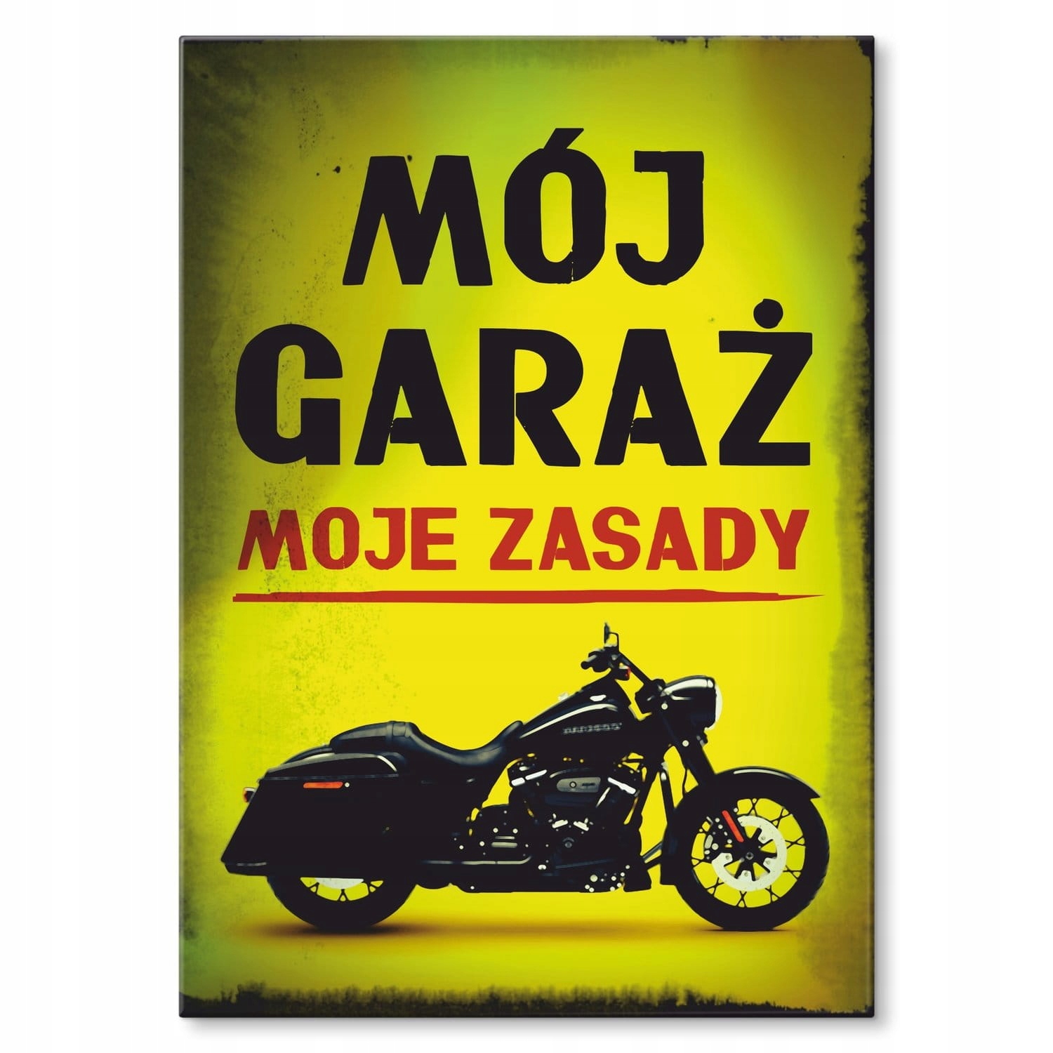 Dárek Kovový Plech Plakát Motor Motocykl Garáž