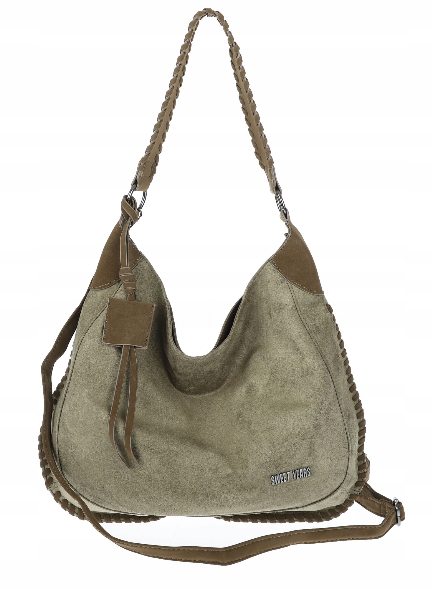 Dámská semišová kabelka shopper kabelka přes rameno PT03 Zelená