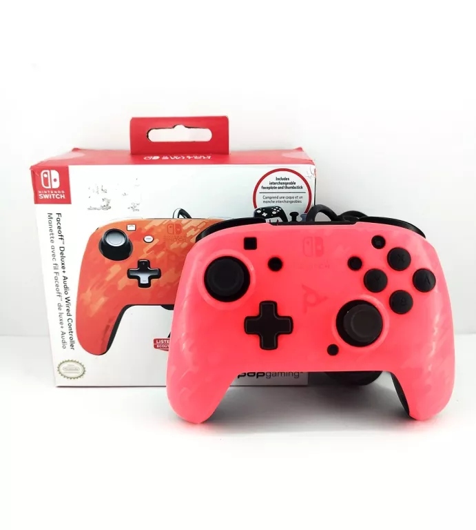 Pad PDP Faceoff Deluxe do Nintendo Switch Przewodowy czerwony