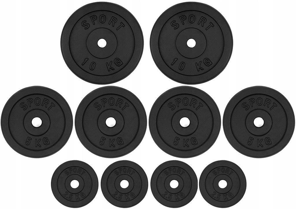 

Obciążenie żeliwne 50kg 2x10 4x5 4x2,5kg 28mm