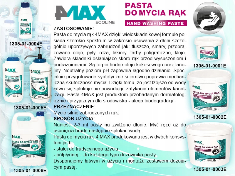 PASTA DO MYCIA RAK 4MAX 10L SCIERNIWO Brand 4MAX