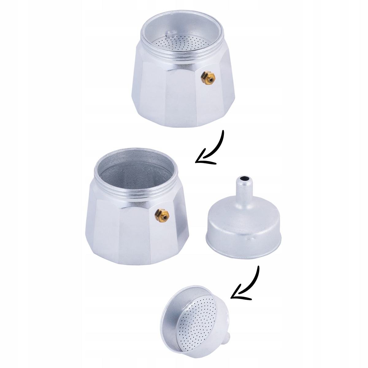 Kawiarka ZAPARZACZ ekspres do kawy 150 ml KAMILLE Kolor szary