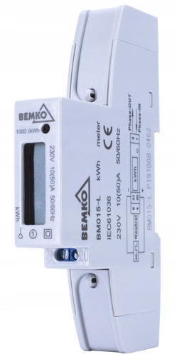 

Licznik Energii 1-FAZ 10 (50)A BM015-L Bemko