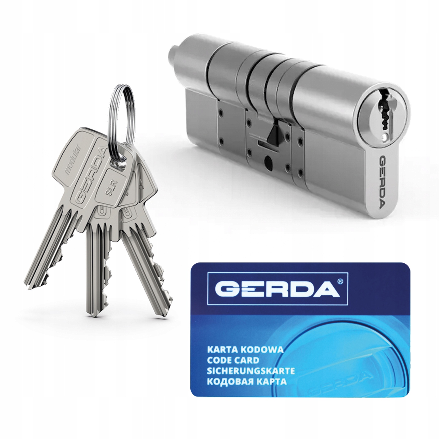 Modulárna vložka Gerda Slr 30-61/37-68 mm pre zámok Tedee, typ C, saténový nikel