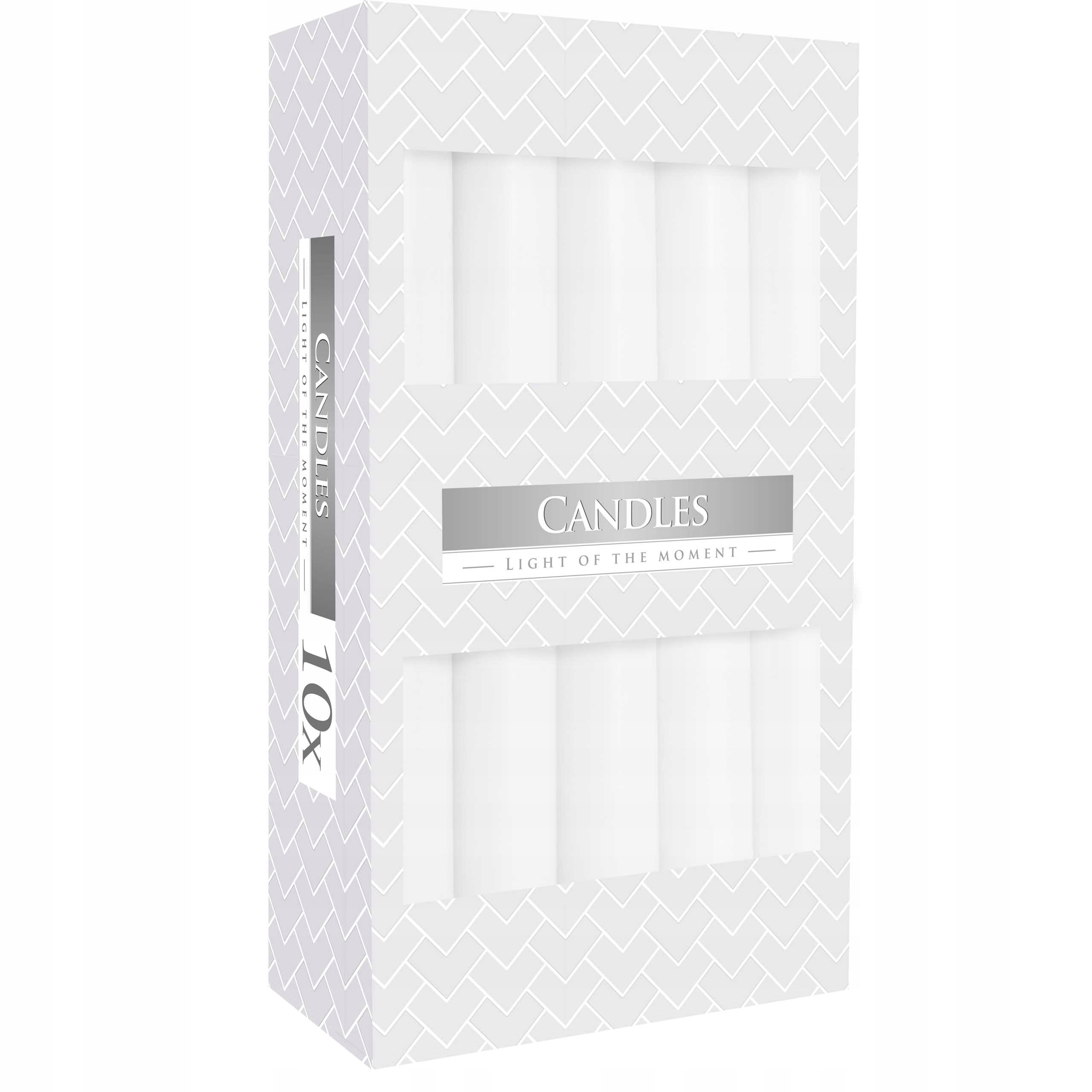 

Świeca stożkowa stołowa 17 cm Świeczka Biała 10szt