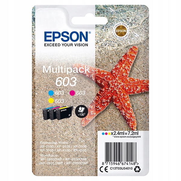 

Tusz org. Epson 603 Cmy T03U5 WF2810 WF2830 WF2850