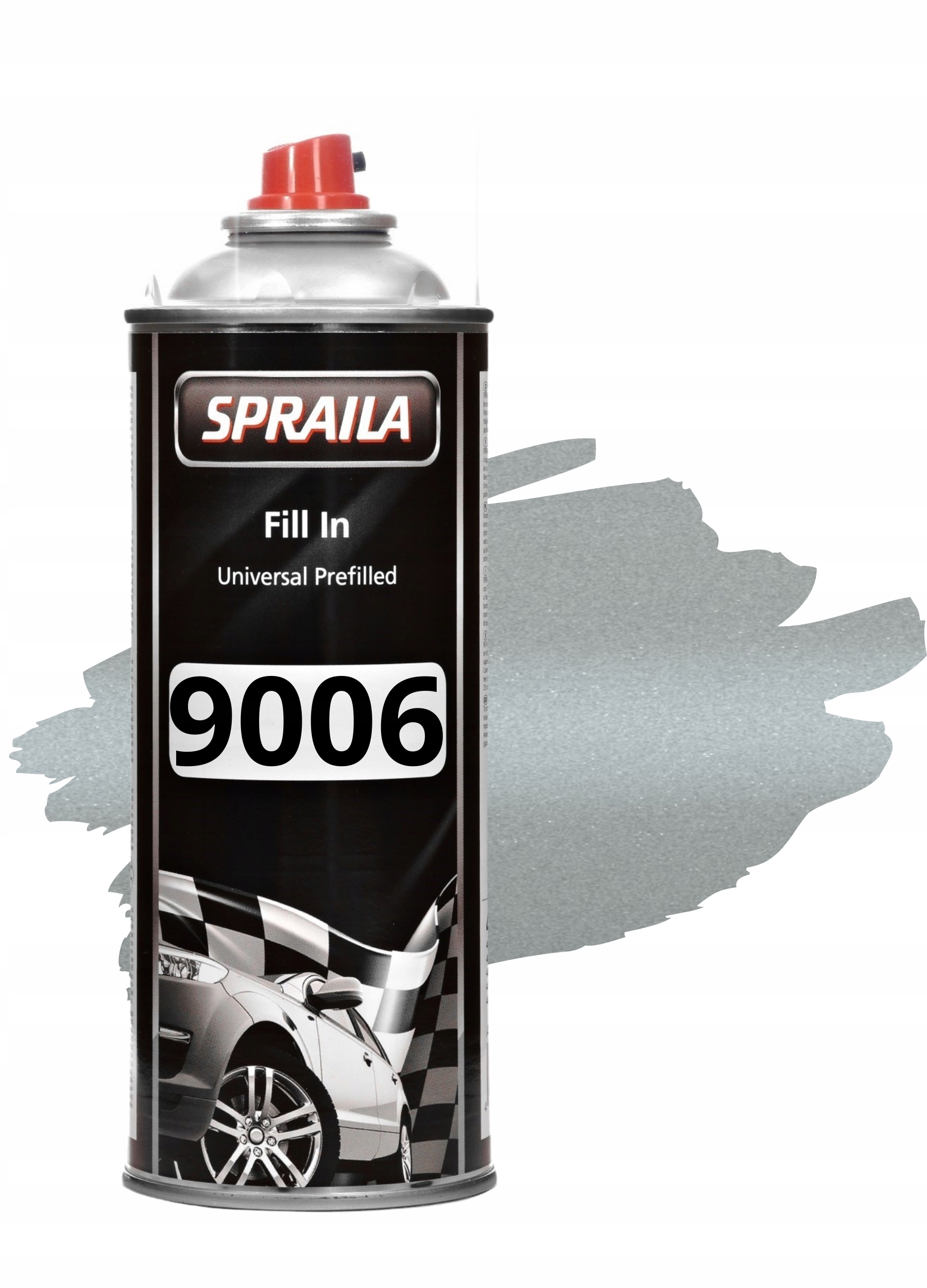 2K Akryl Ral 9006 Półmat Białe Aluminium Metalik Z Utwardzaczem Spray 400ML