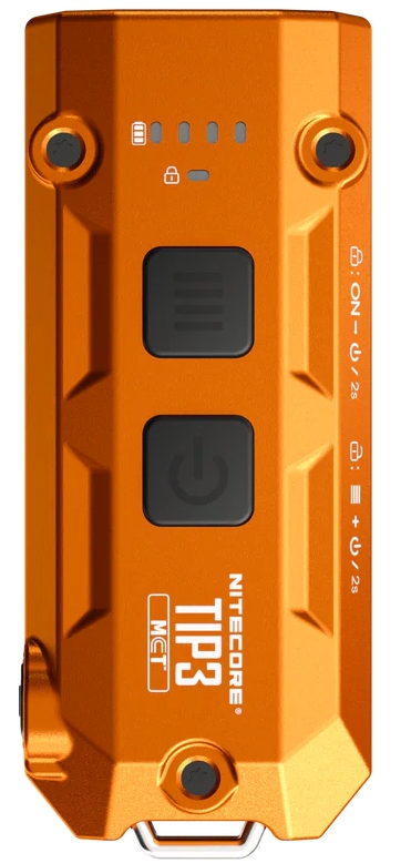 Výkonná Klíčenková Svítilna Nitecore TIP3 720 lm Usb-c 5 Režimů Oranžová
