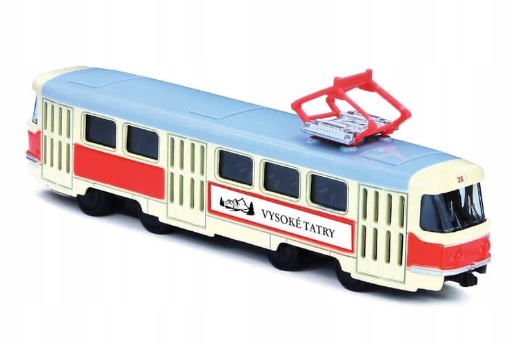 METALOWY TRAMWAJ RETRO 16 CM WYSOKOŚCI TATRY