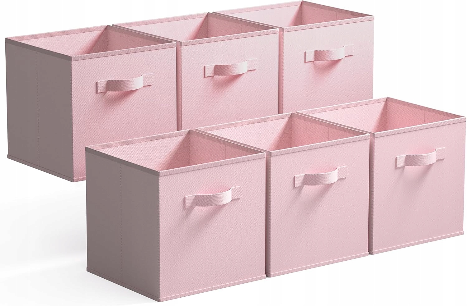 6x Pudełka Na Zabawki Dziecięce 27x27 CM Skrzynki Organizery Składane Duże