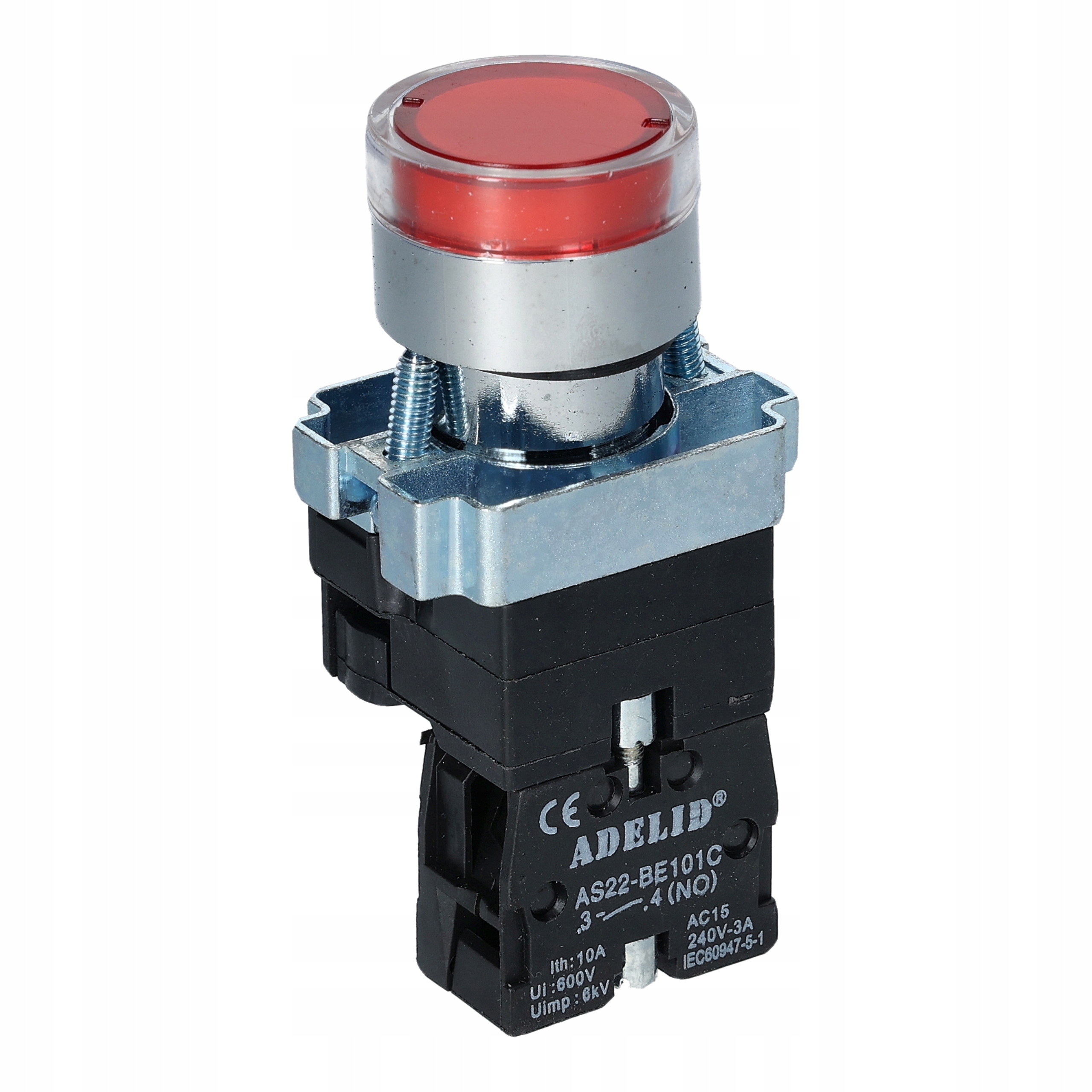 PRZYCISK STEROWNICZY PODŚWIETLANY STOP CZERWONY Kod producenta AS22-BW3462L