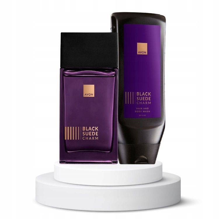 Zestaw męskich kosmetyków Black Suede Charm Avon (woda żel pod prysznic)