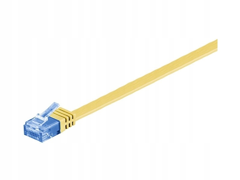 Goobay CAT6a U/UTP 3m kabel sieciowy U/UTP (UTP) Żółty