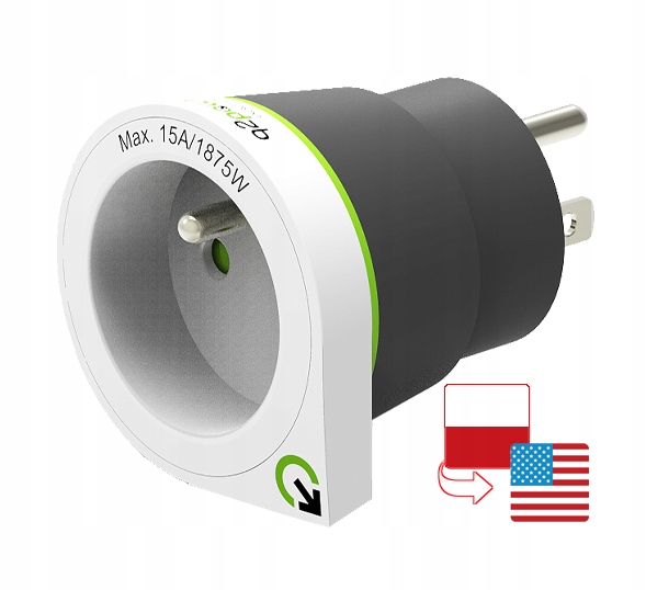Adapter Podróżny Przejściówka z Polski do USA Meksyku Tajlandii na Kubę