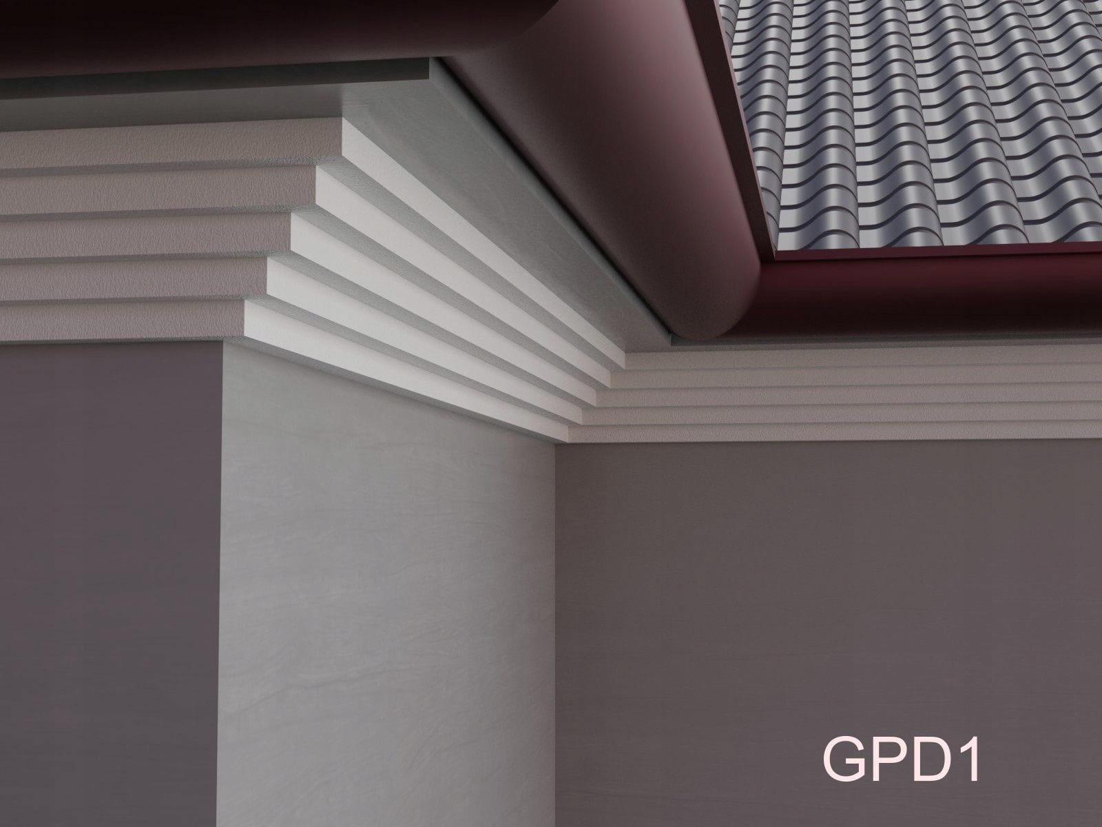 Gzyms listwy pod dachy wieńczące GPD 120mmx120mm