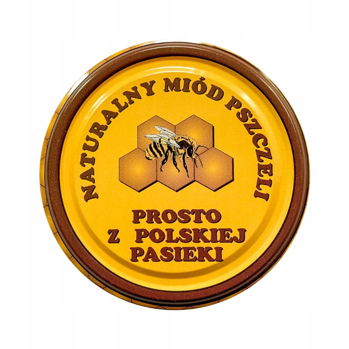 

100x Zakrętki Miodowe Fi 82 Na Słoik Miód Nakrętka