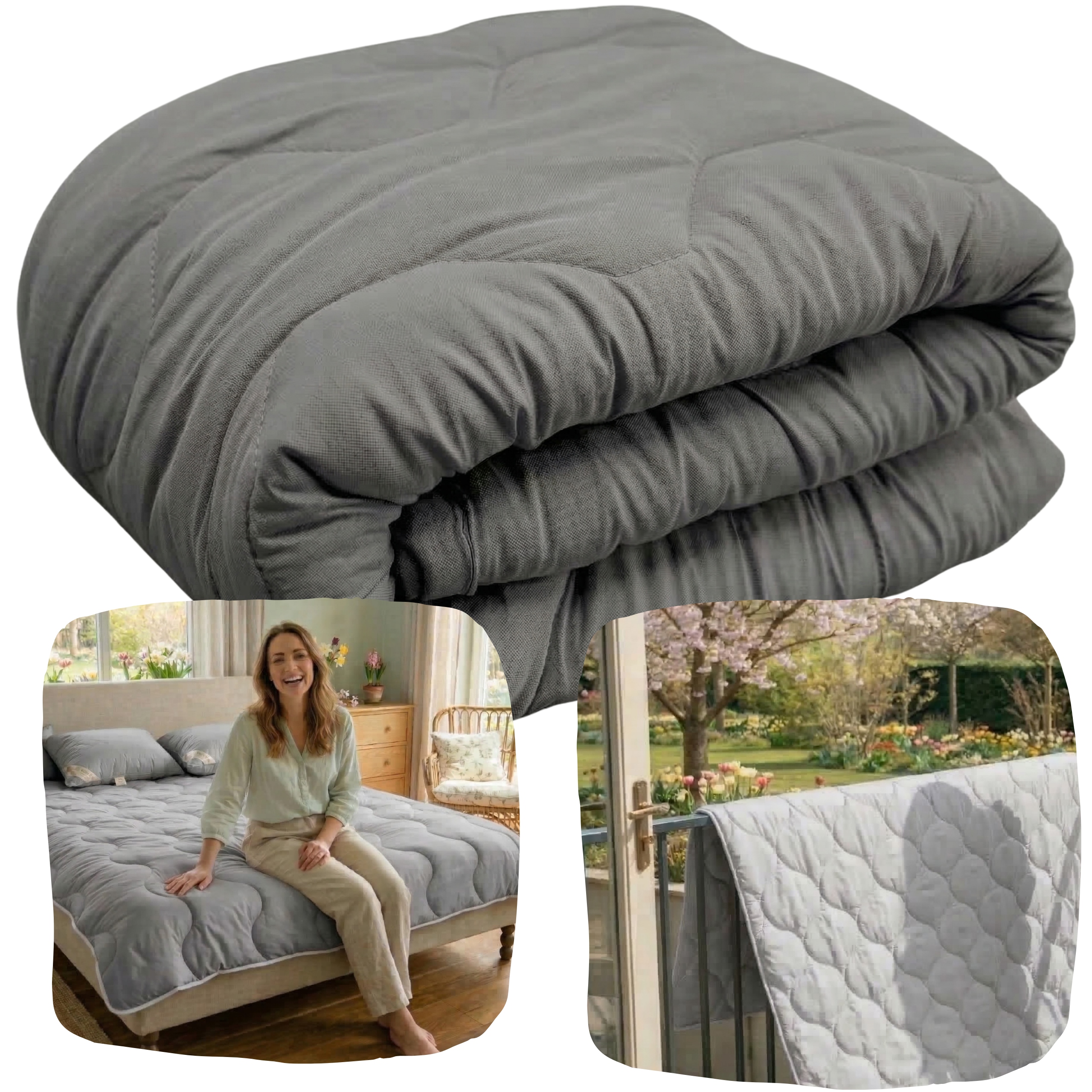 Celoroční Přikrývka 180x200 CM Antialergická Měkká Polský Výrobce