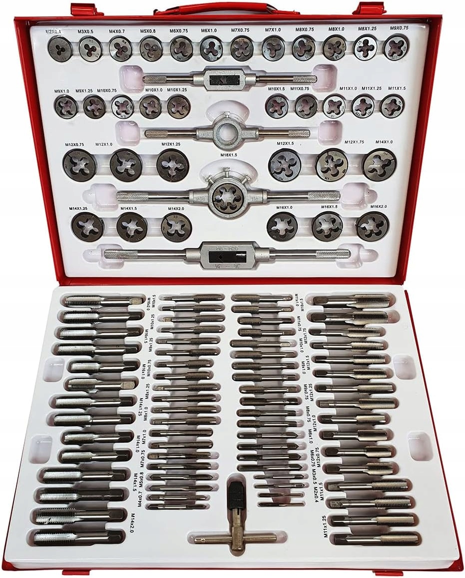 Sada Nástrojov Na Závitníky Nástroje Závitníky Kalibrovníky 110ks M2-M18