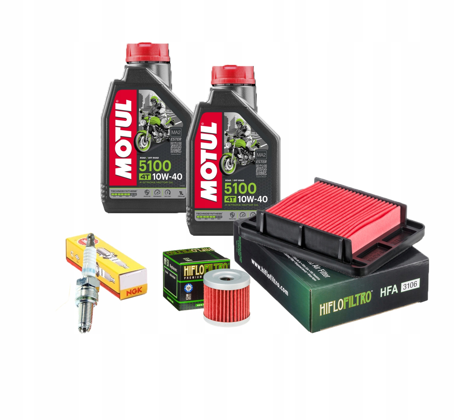 Filtr do Suzuki GSXS GSXR 125 17-20r Olej Motul 5100 10W40 Świeca NGK