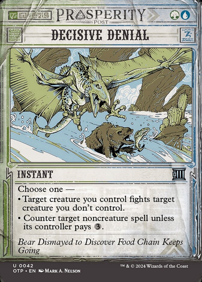 [mtg] Decisive Denial (otp) [borderless, Showcase]
