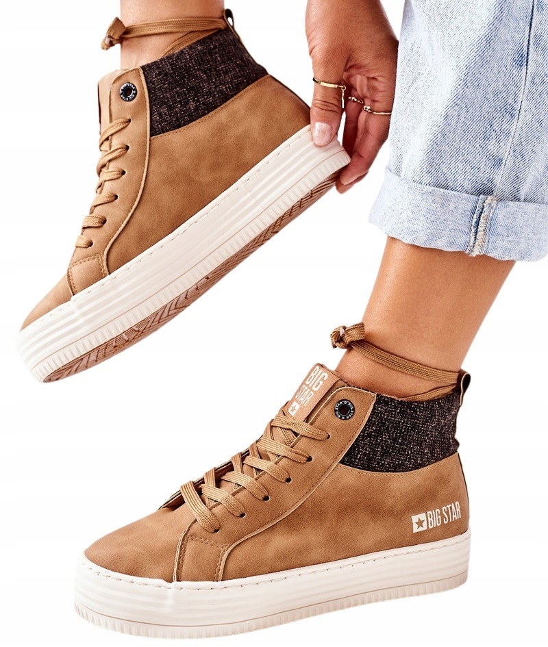 

Wysokie Ocieplane Trampki Big Star Camel 38