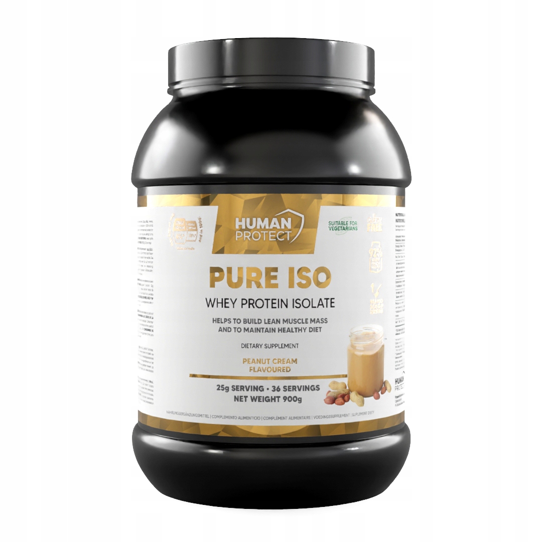 Human Protect Pure Whey Isolate 900g Bílkovina Izolát Wpi Arašídový krém