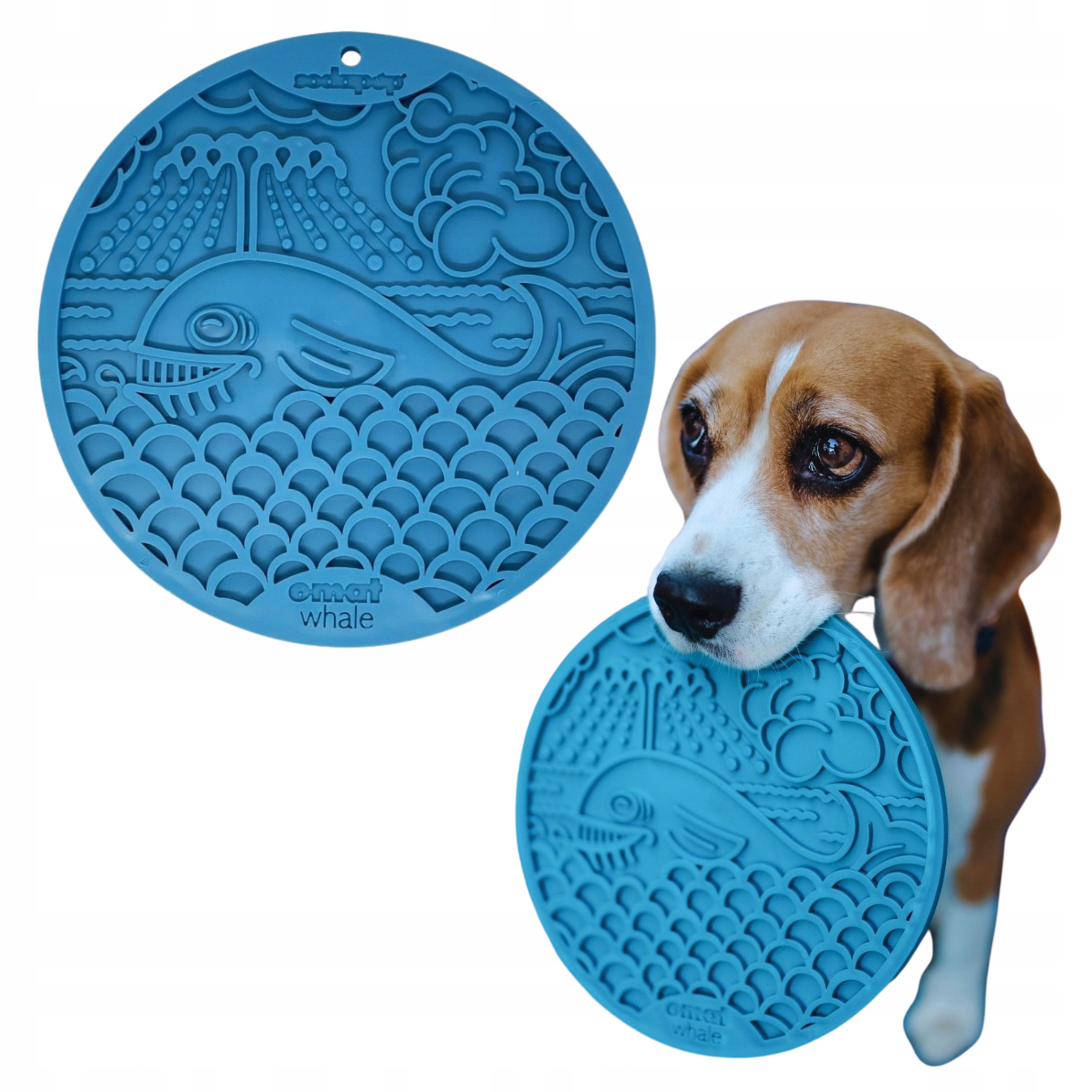Levně Lízací podložka pro psa s přísavkami SodaPup Whale Velryba L