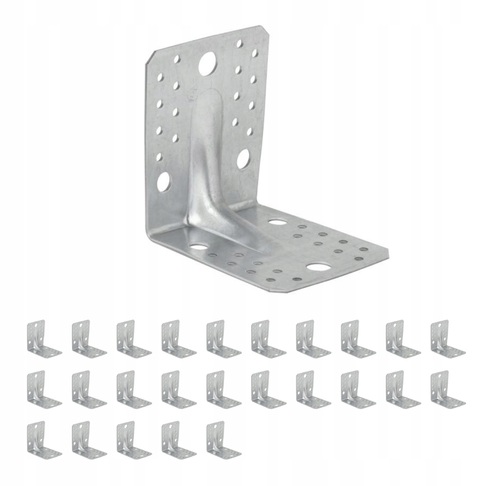 Úhlová spojka s prolisem 90x105x105 mm – sada 25 Ks.