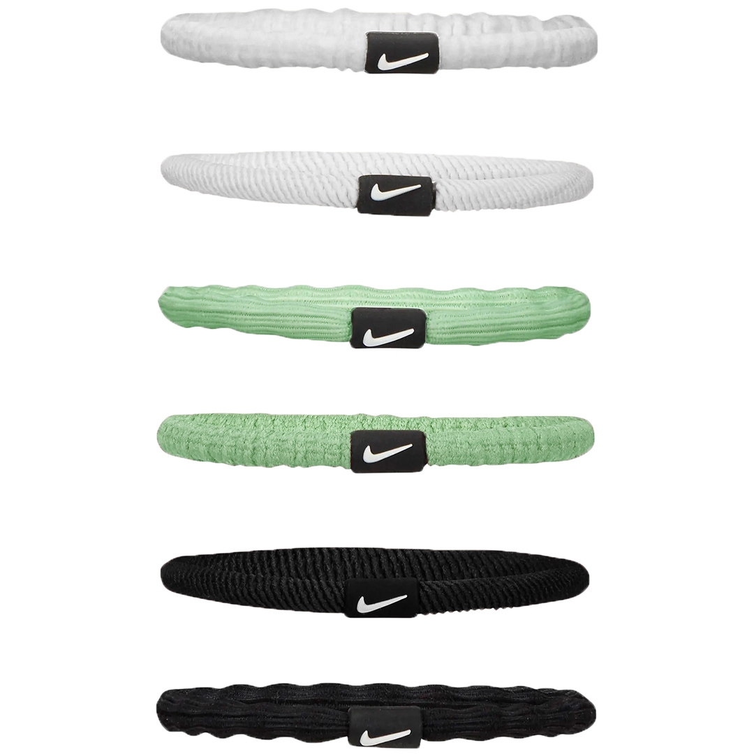 Gumičky na vlasy Nike Flex 6 ks bílo-zeleno-černé N1009194130OS