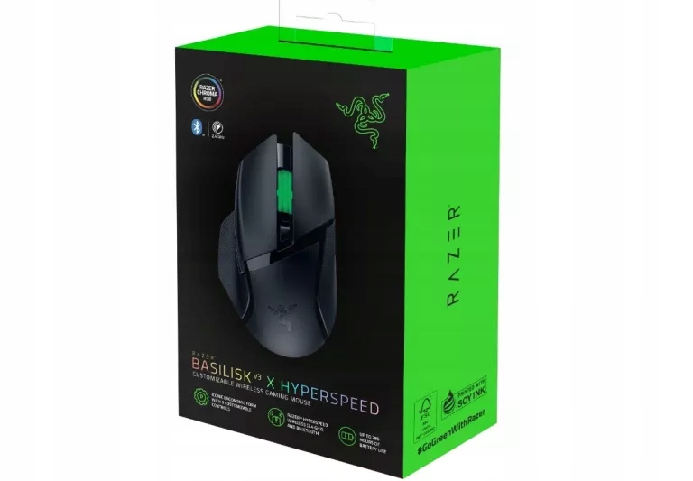 Mysz Bezprzewodowa Gamingowa Razer Basilisk V3 X Hyperspeed 18000DPI Czarn