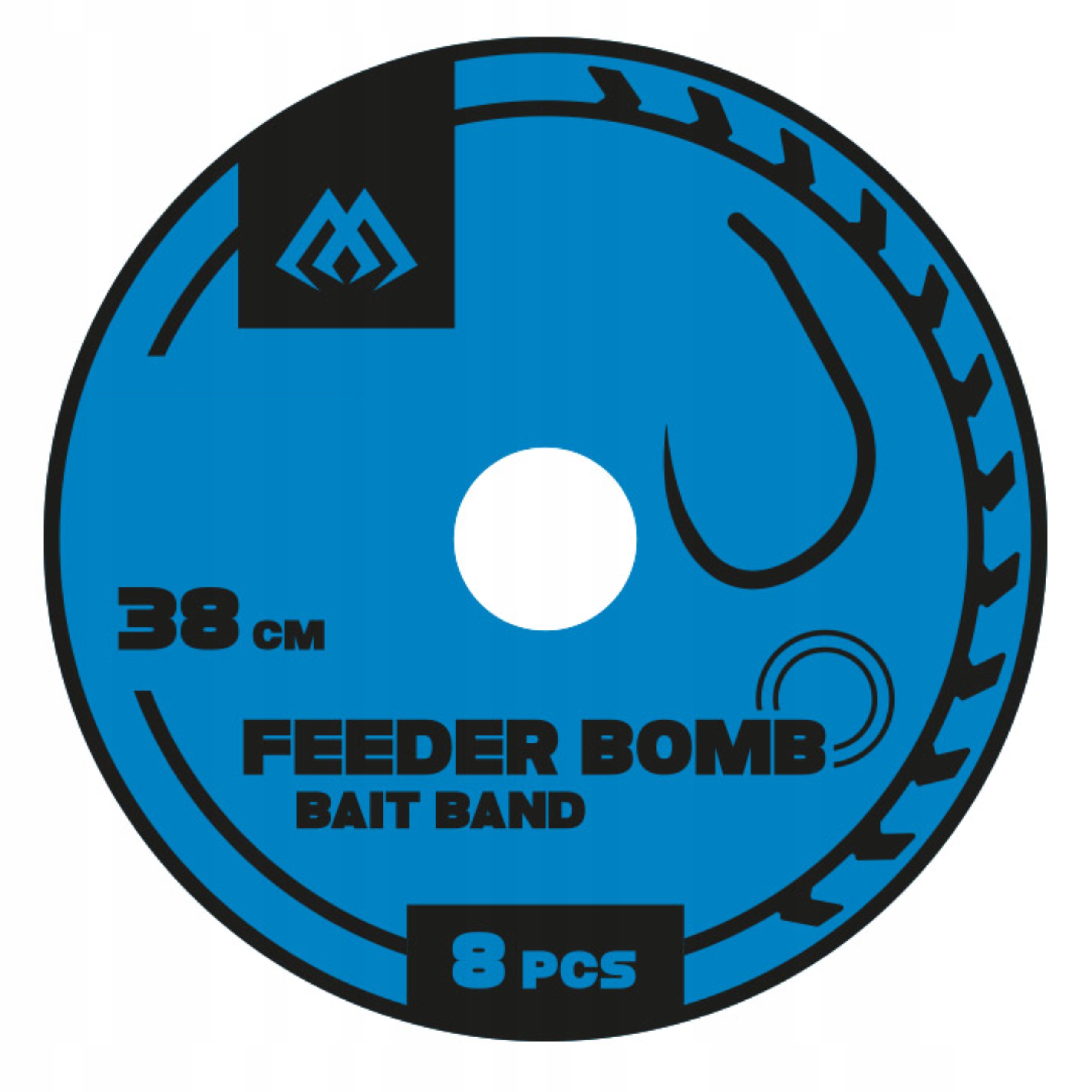Haczyki z przyponami Mikado Feeder Bomb bez zadziora Z Gumką 38cm roz. 8