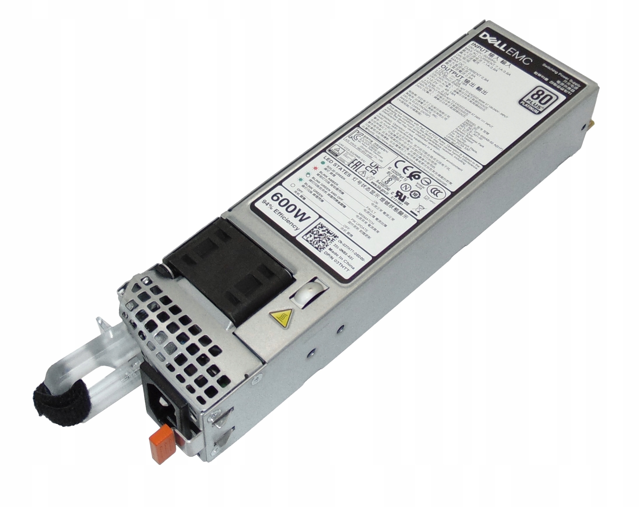 Napájecí Zdroj Dell D600E-S0 600 W Pro Poweredge R650XS R750XS